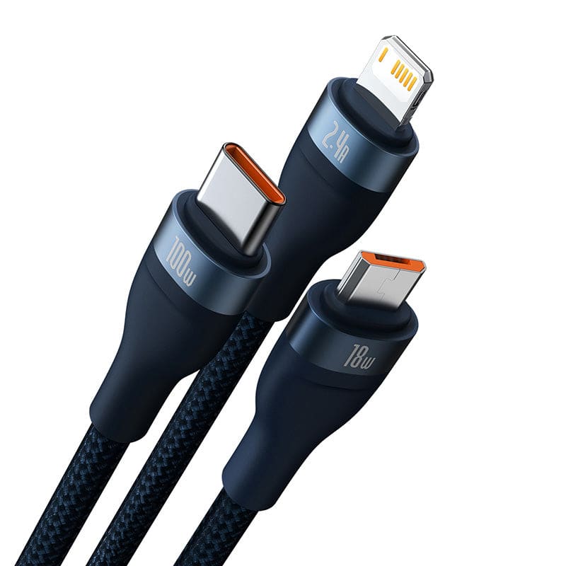 3 USB Powerful Cable | Baseus Flash Series | Gadget Store