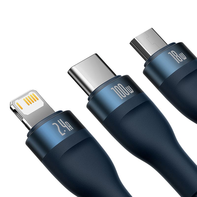3 USB Powerful Cable | Baseus Flash Series | Gadget Store