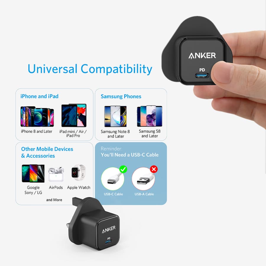 Gadget Store - ANKER PowerPort III Cube 20W Type-C Plug