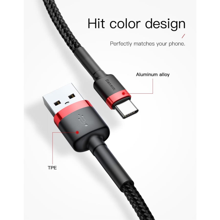 Gadget Store -BASEUS Cafule Series USB to Type-C charger