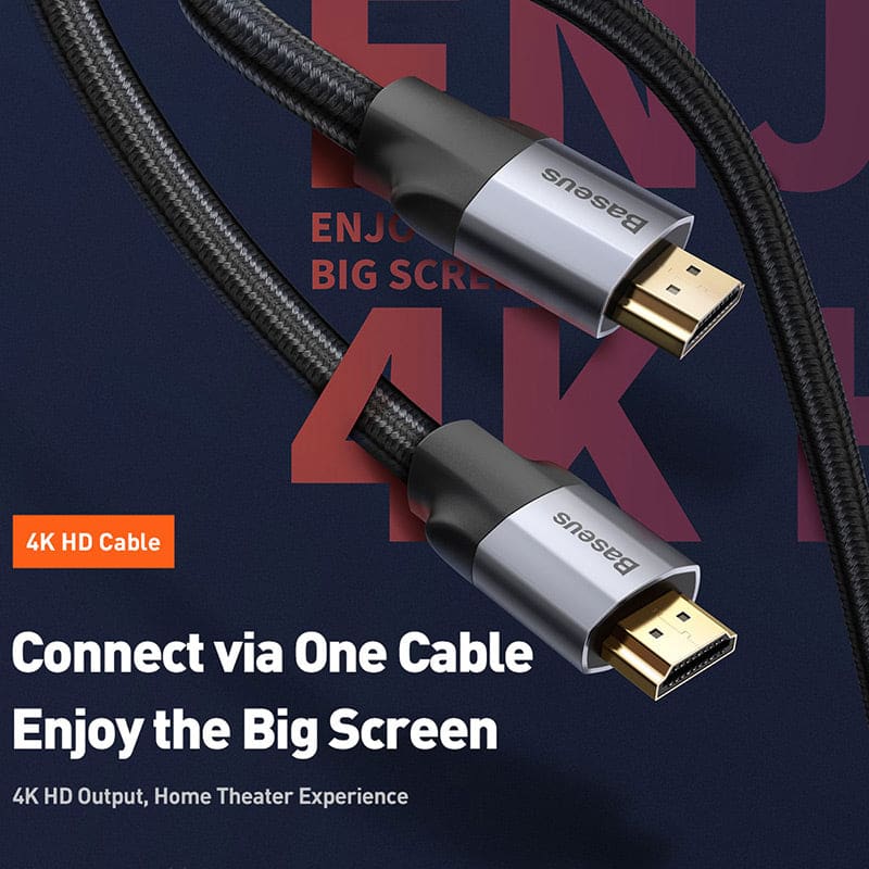 Gadget Store- BASEUS Enjoyment Series 4K HDMI Male To 4K