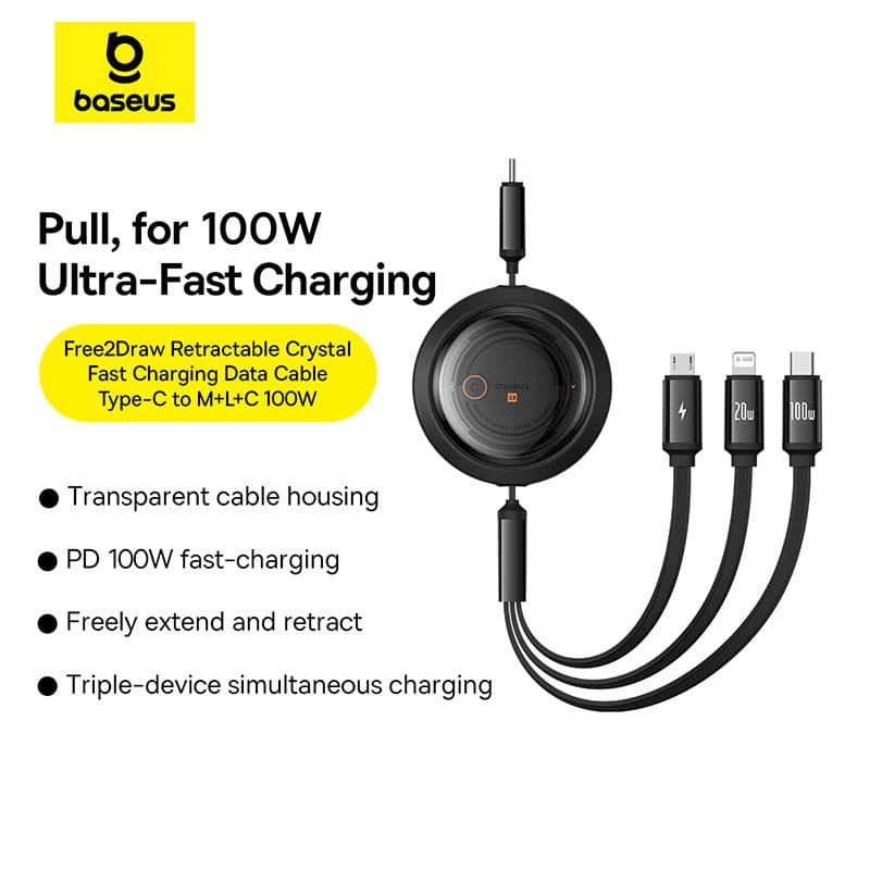 Gadget Store- Baseus Free2Draw Mini Retractable Charging