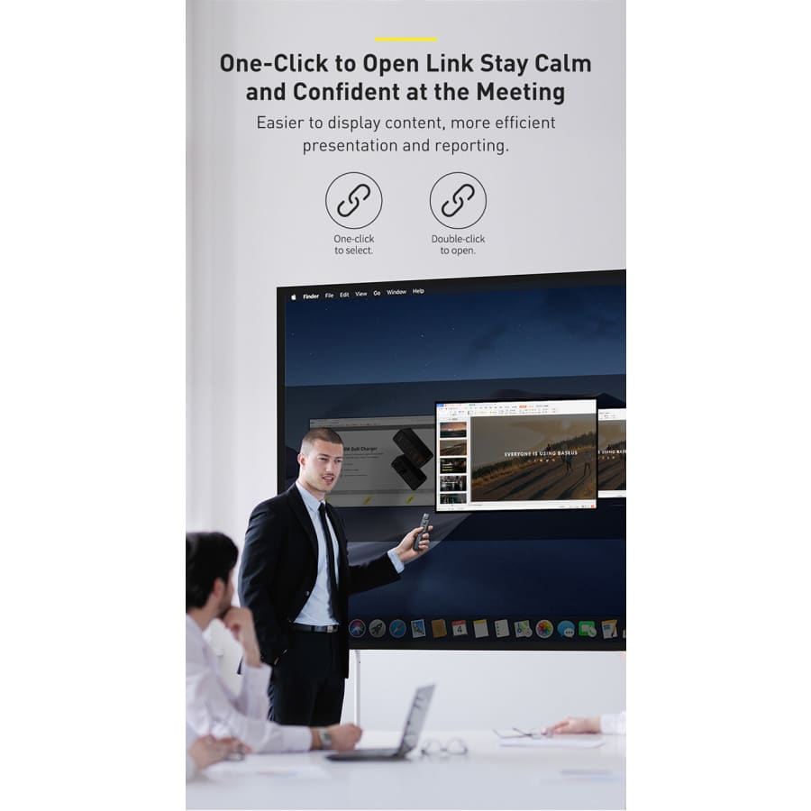 Gadget Store - BASEUS Orange Dot Wireless Presenter Red