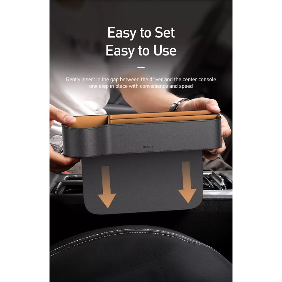 Gadget Store - قطعة تخزين للسيارة من الجلد Baseus BASEUS